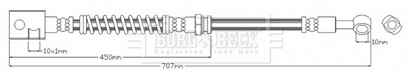 BORG & BECK Bremžu šļūtene BBH7859